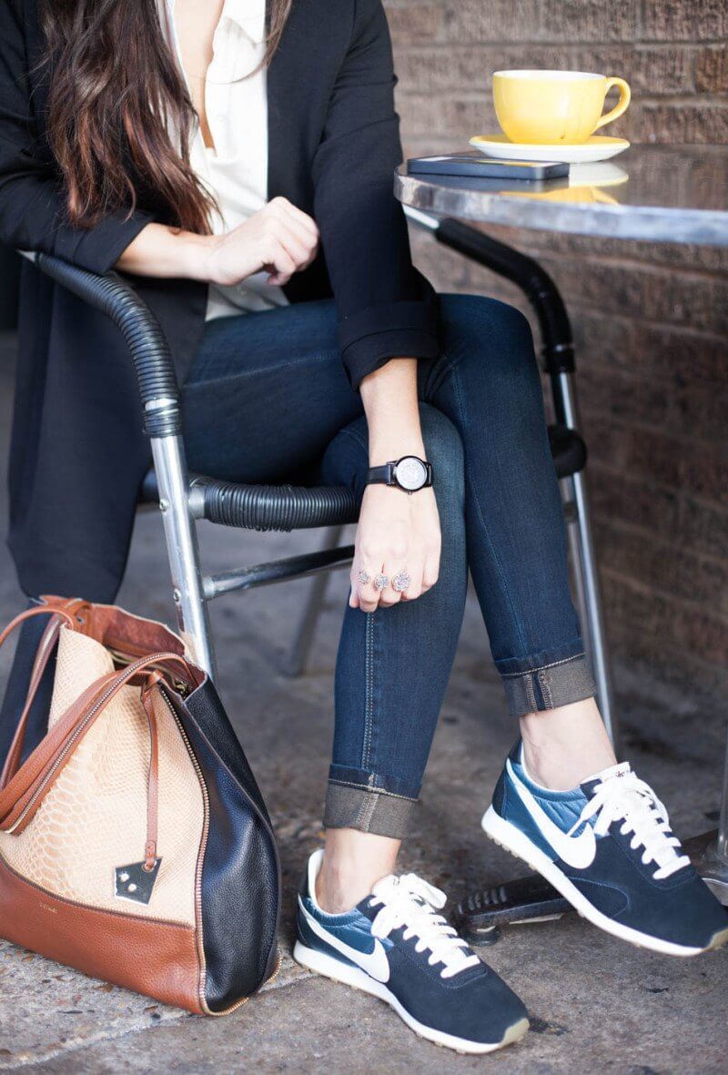 Sneakers with Jeans on The Darling Detail