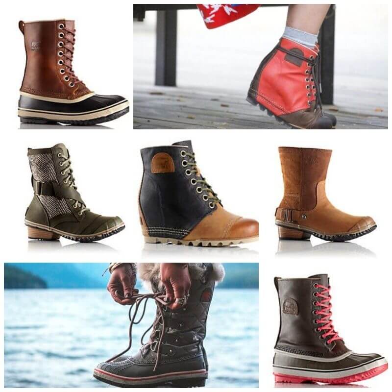 Sorel has its own unique take on the duck boot as well as some classics. All found on sorel.com and the lifestyle shots are from their Instagram. Price range: $110 - $220. 