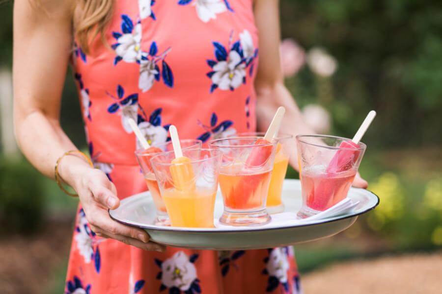Add popsicles to your champagne for a refreshing treat! 