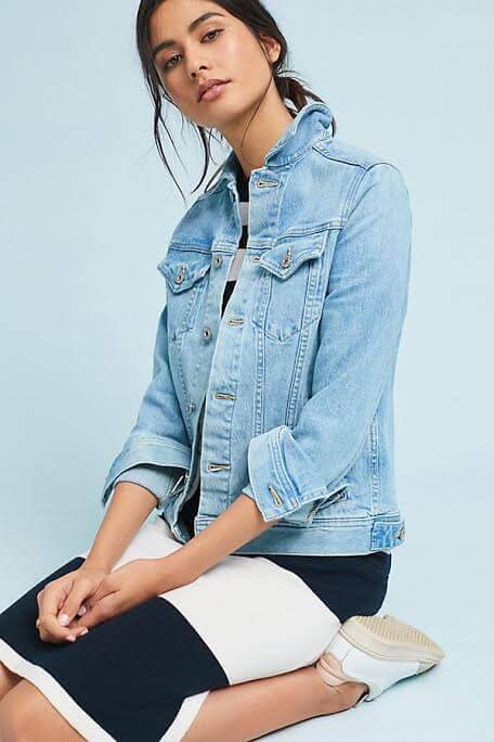 Every woman needs a jean jacket that captures her personal style. Investing in this classic piece will be money well spent. Image: Anthropologie