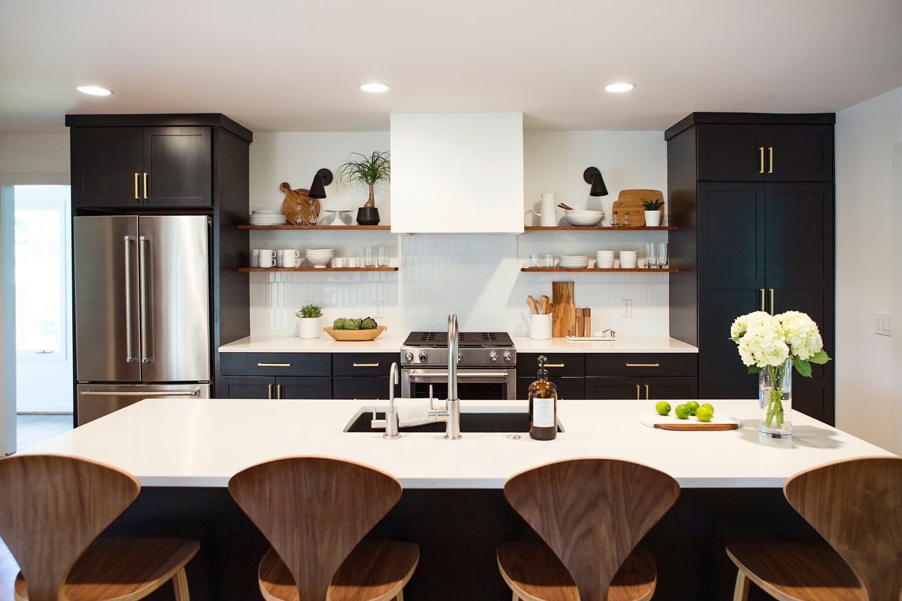 Alima's personal kitchen beams with personal style. Image: Ashley Lauren Studios