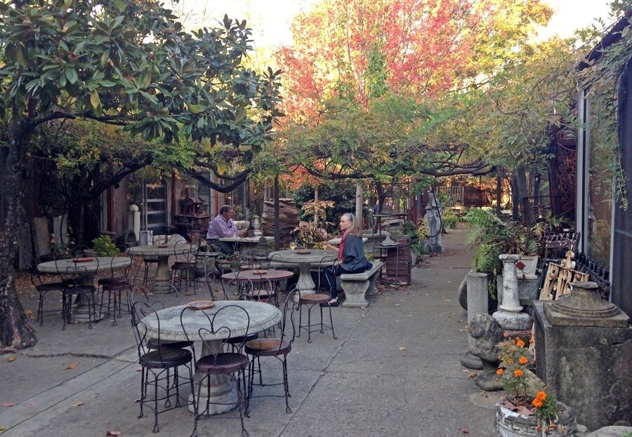 The courtyard at The Garage