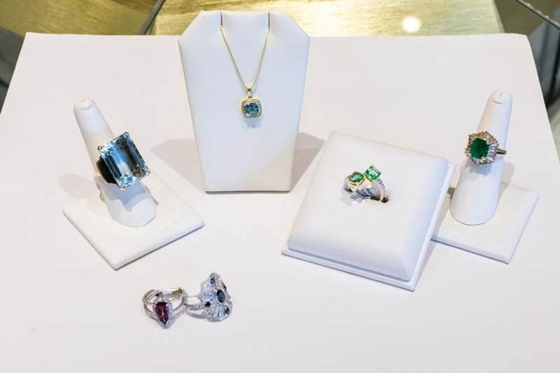 Colorful rings options are a top 2020 jewelry trend. Here are options at Hollie Winter Fine Jewelry.