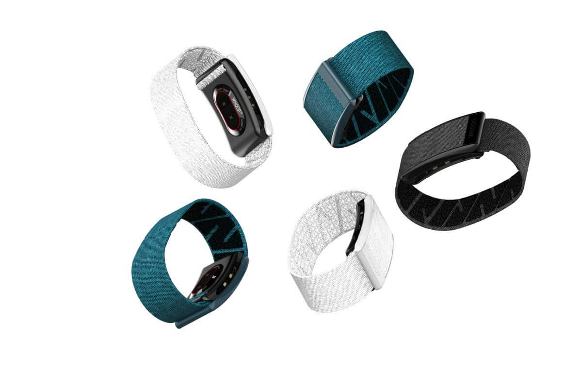 Five WHOOP Straps, a popular fitness tracker in 2020