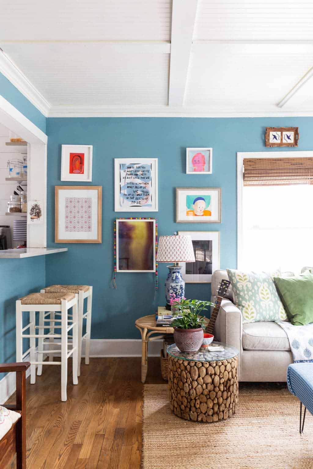 Gallery wall in Meredith Olinger's main living room