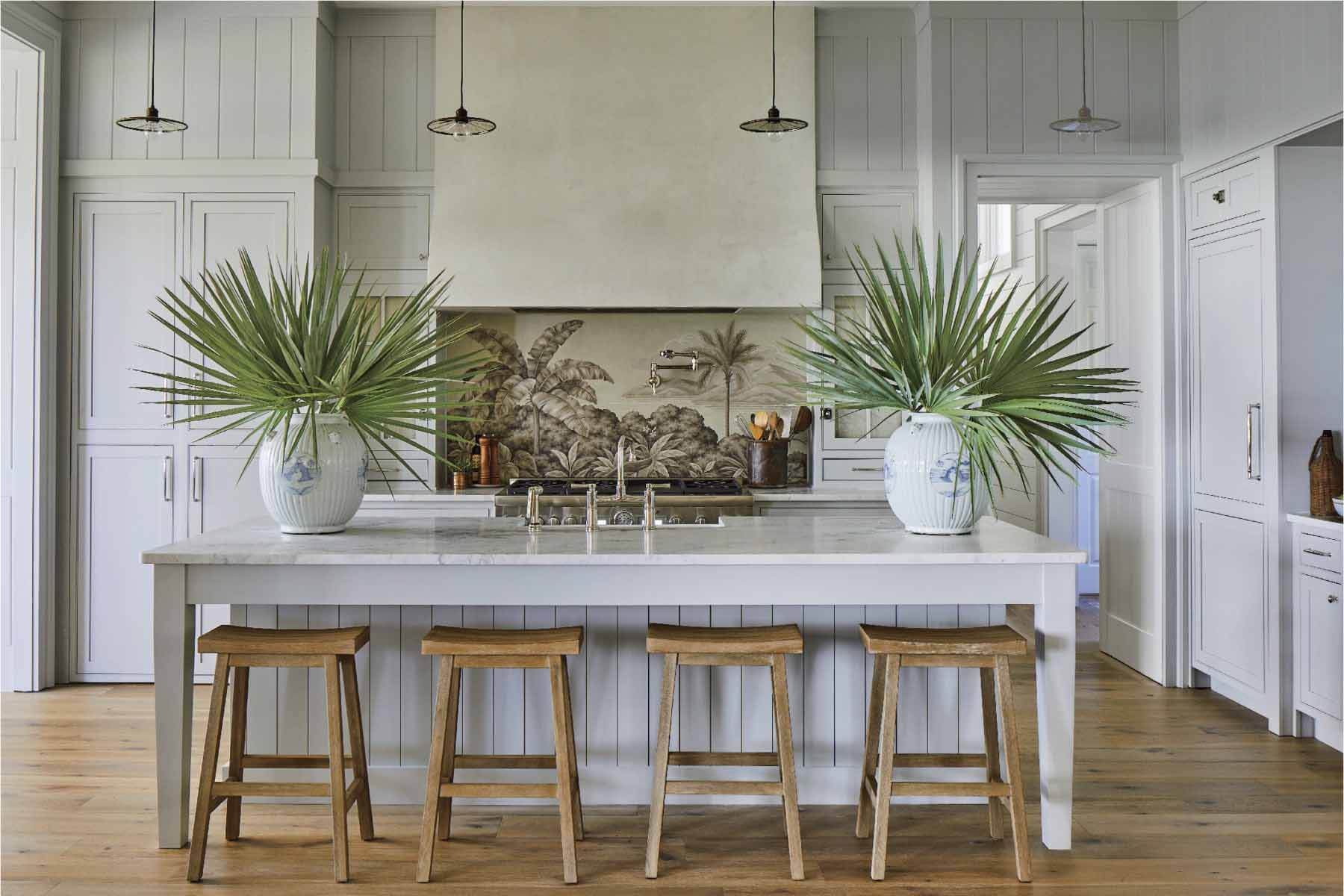 Southern kitchen with a coastal theme designed by Heather Chadduck Interios